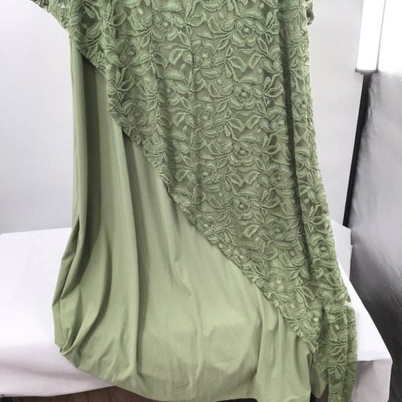 Anthony Original - Green layered lace sheath dress, size 2X, New with Tags - Picture 4 of 7